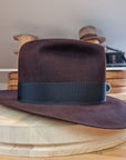 LEIFUR Lucky FEDORA | 100X BEAVER | OXBLOOD COLOR | SIZE 59, US 7 3/8