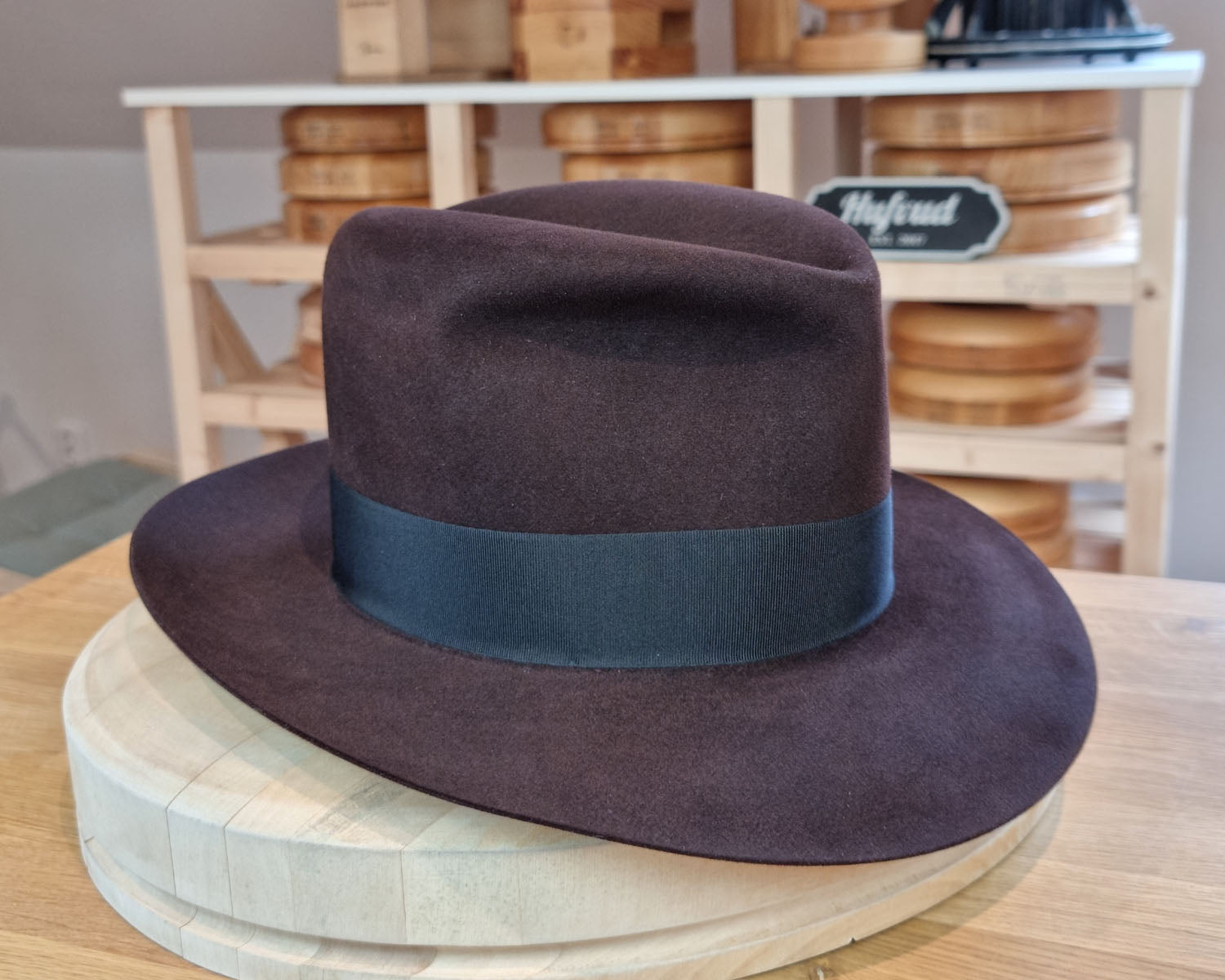 LEIFUR Lucky FEDORA | 100X BEAVER | OXBLOOD COLOR | SIZE 59, US 7 3/8