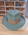 LEIFUR Lucky FEDORA | 50X BEAVER BLEND | SAGE GREEN COLOR | SIZE 60, US 7 1/2