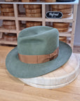 LEIFUR Lucky FEDORA | 50X BEAVER BLEND | SAGE GREEN COLOR | SIZE 60, US 7 1/2