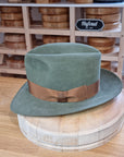 LEIFUR Lucky FEDORA | 50X BEAVER BLEND | SAGE GREEN COLOR | SIZE 60, US 7 1/2