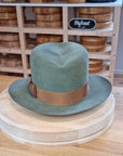 LEIFUR Lucky FEDORA | 50X BEAVER BLEND | SAGE GREEN COLOR | SIZE 60, US 7 1/2