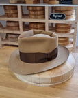 BOGART FEDORA | 50X BEAVER BLEND | CAMEL COLOR |  SIZE 56, US 7