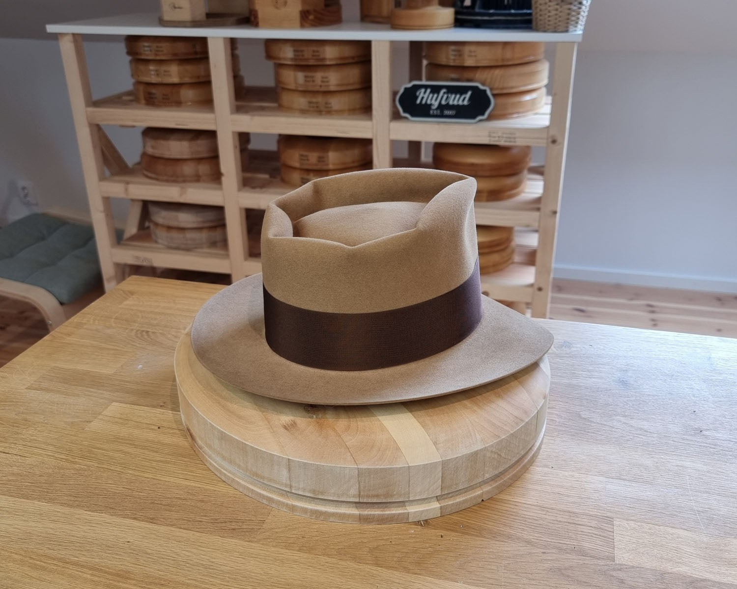 BOGART FEDORA | 50X BEAVER BLEND | CAMEL COLOR |  SIZE 56, US 7