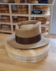 BOGART FEDORA | 50X BEAVER BLEND | CAMEL COLOR |  SIZE 56, US 7