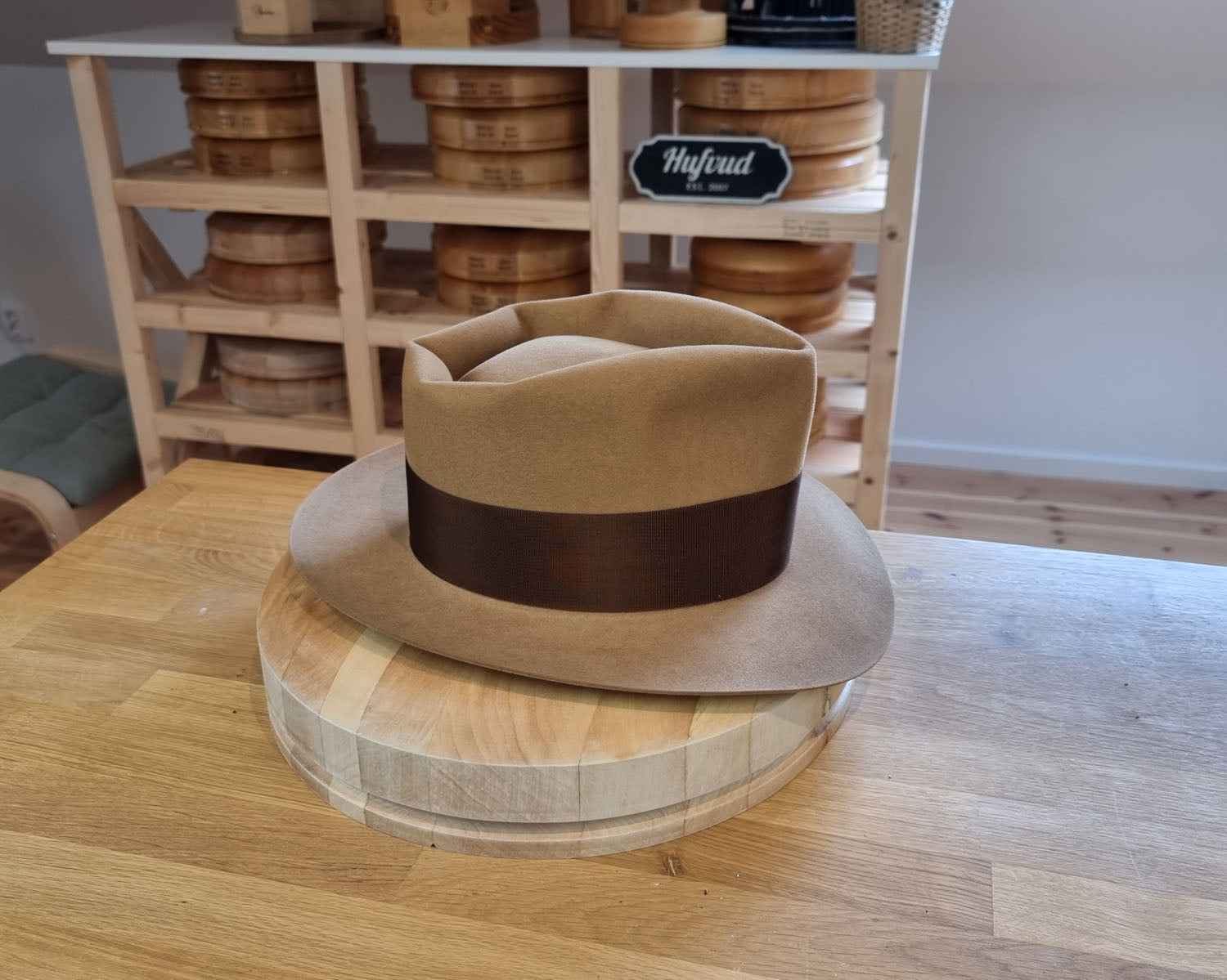 BOGART FEDORA | 50X BEAVER BLEND | CAMEL COLOR |  SIZE 56, US 7