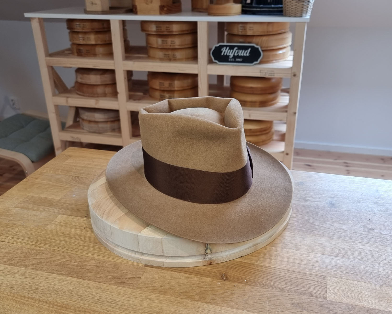 BOGART FEDORA | 50X BEAVER BLEND | CAMEL COLOR |  SIZE 56, US 7