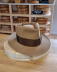 BOGART FEDORA | 50X BEAVER BLEND | CAMEL COLOR |  SIZE 56, US 7