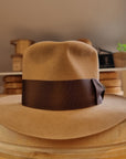 BOGART FEDORA | 50X BEAVER BLEND | CAMEL COLOR |  SIZE 56, US 7