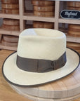 WHIPPET FEDORA | HAND WOVEN ECUADORIAN STRAW | NATURAL COLOR | SIZE 58, US 7 1/4