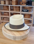 WHIPPET FEDORA | HAND WOVEN ECUADORIAN STRAW | NATURAL COLOR | SIZE 58, US 7 1/4