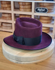 WHIPPET FEDORA | 100X NUTRIA | PLUM COLOR | SIZE 58, US 7 1/4