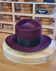 WHIPPET FEDORA | 100X NUTRIA | PLUM COLOR | SIZE 58, US 7 1/4