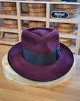 WHIPPET FEDORA | 100X NUTRIA | PLUM COLOR | SIZE 58, US 7 1/4