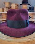 WHIPPET FEDORA | 100X NUTRIA | PLUM COLOR | SIZE 58, US 7 1/4