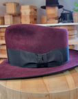 WHIPPET FEDORA | 100X NUTRIA | PLUM COLOR | SIZE 58, US 7 1/4