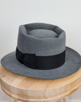 BOGART FEDORA | 50X BEAVER BLEND | EMERALD GRAY COLOR | SIZE 58, US 7 1/4