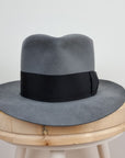 BOGART FEDORA | 50X BEAVER BLEND | EMERALD GRAY COLOR | SIZE 58, US 7 1/4