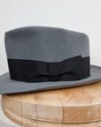 BOGART FEDORA | 50X BEAVER BLEND | EMERALD GRAY COLOR | SIZE 58, US 7 1/4