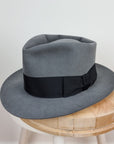 BOGART FEDORA | 50X BEAVER BLEND | EMERALD GRAY COLOR | SIZE 57, US 7 1/8