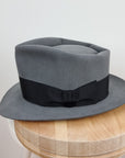 BOGART FEDORA | 50X BEAVER BLEND | EMERALD GRAY COLOR | SIZE 60, US 7 1/2