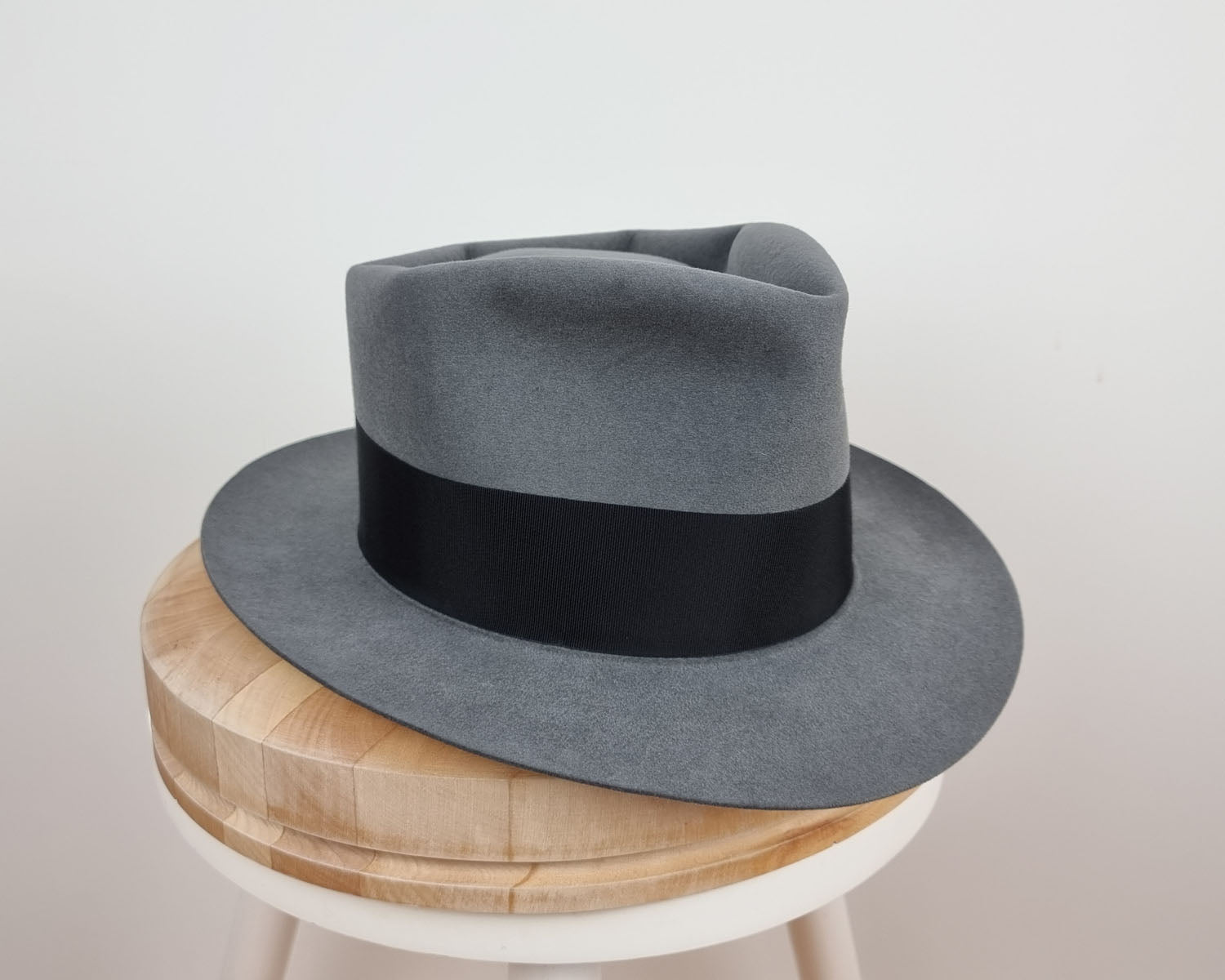 BOGART FEDORA | 50X BEAVER BLEND | EMERALD GRAY COLOR | SIZE 60, US 7 1/2