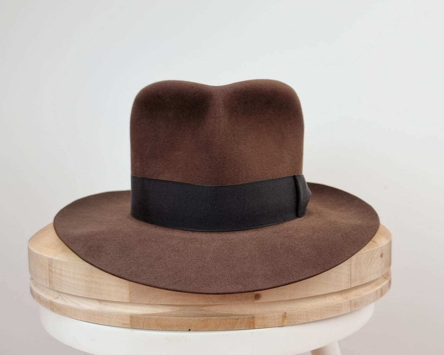 LEIFUR Lucky FEDORA | 100X BEAVER | SABLE BROWN | SIZE 58, US 7 1/4