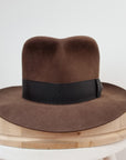 LEIFUR Lucky FEDORA | 100X BEAVER | SABLE BROWN | SIZE 58, US 7 1/4