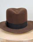 LEIFUR Lucky FEDORA | 100X BEAVER | SABLE BROWN | SIZE 58, US 7 1/4