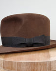 LEIFUR Lucky FEDORA | 100X BEAVER | SABLE BROWN | SIZE 58, US 7 1/4