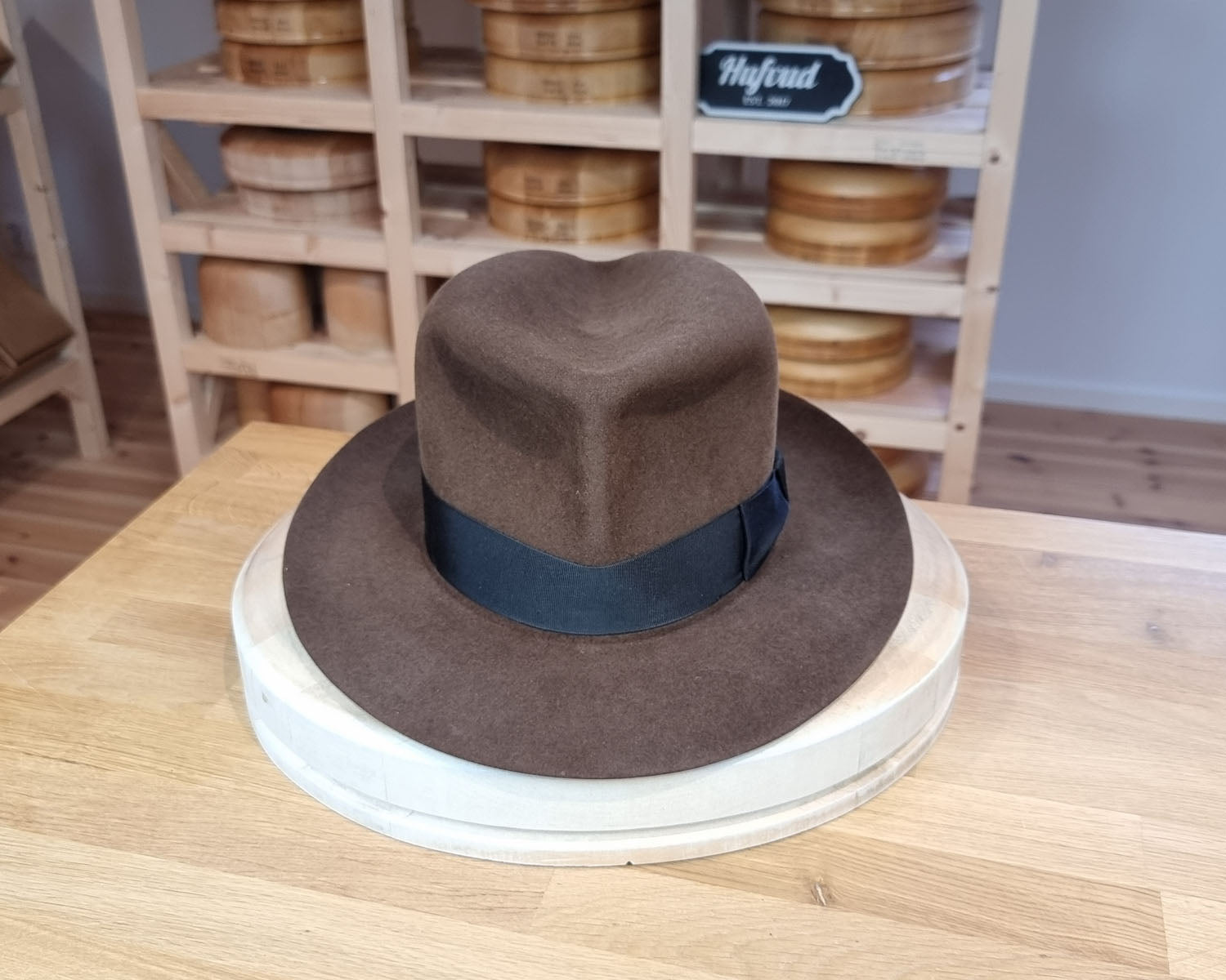 LEIFUR Lucky FEDORA | RABBIT &amp; HARE DELUXE BLEND | SABLE BROWN | SIZE 58, US 7 1/4