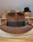 LEIFUR Lucky FEDORA | RABBIT & HARE DELUXE BLEND | SABLE BROWN | SIZE 58, US 7 1/4