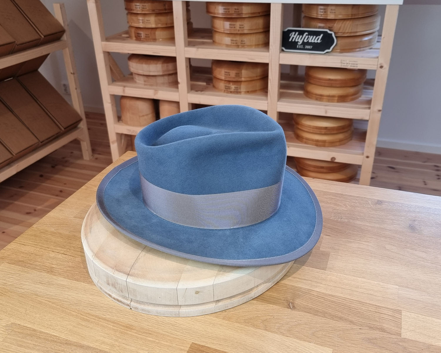 WHIPPET FEDORA | 100X NUTRIA | COBALT COLOR | SIZE 59, US 7 3/8