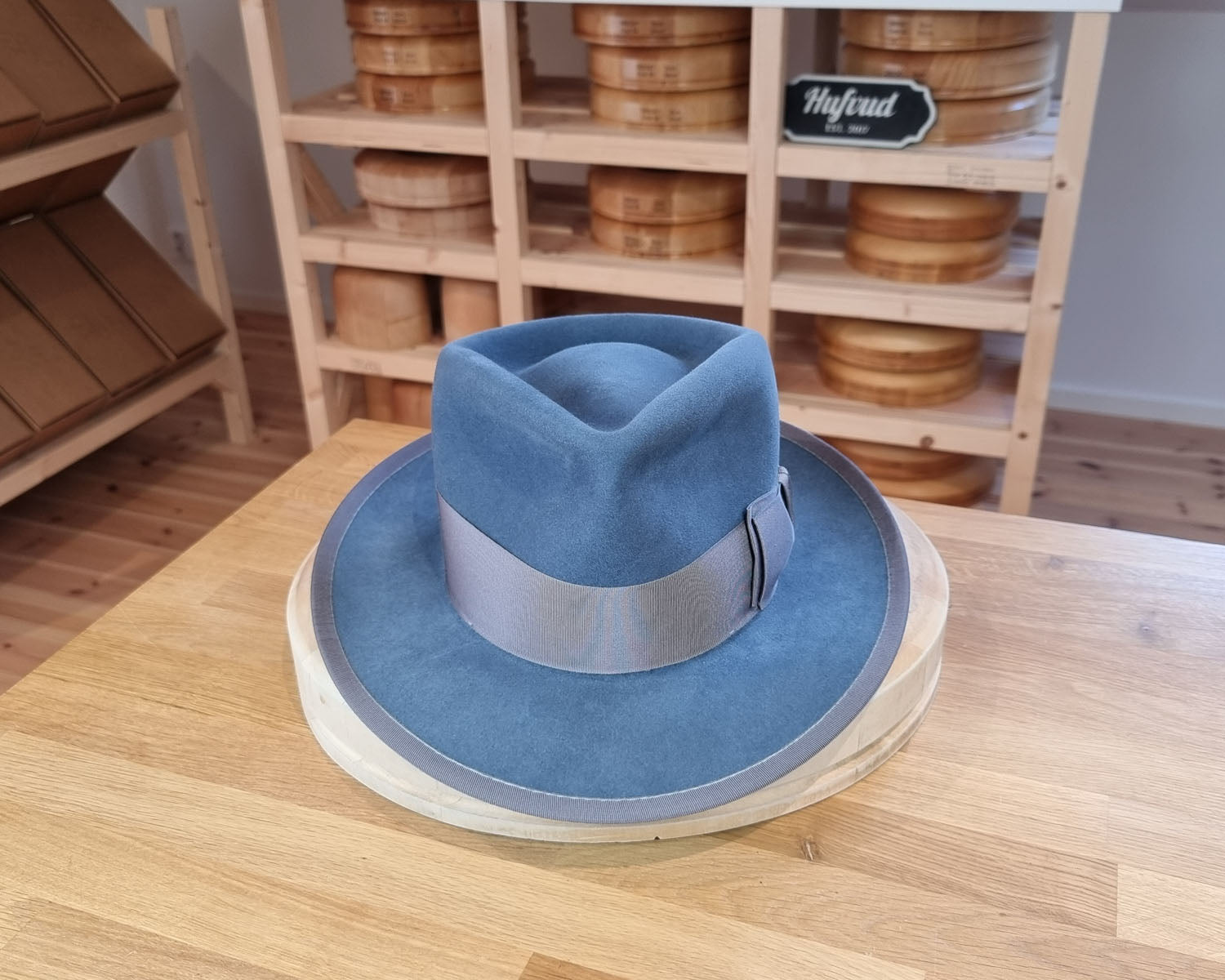 WHIPPET FEDORA | 100X NUTRIA | COBALT COLOR | SIZE 59, US 7 3/8