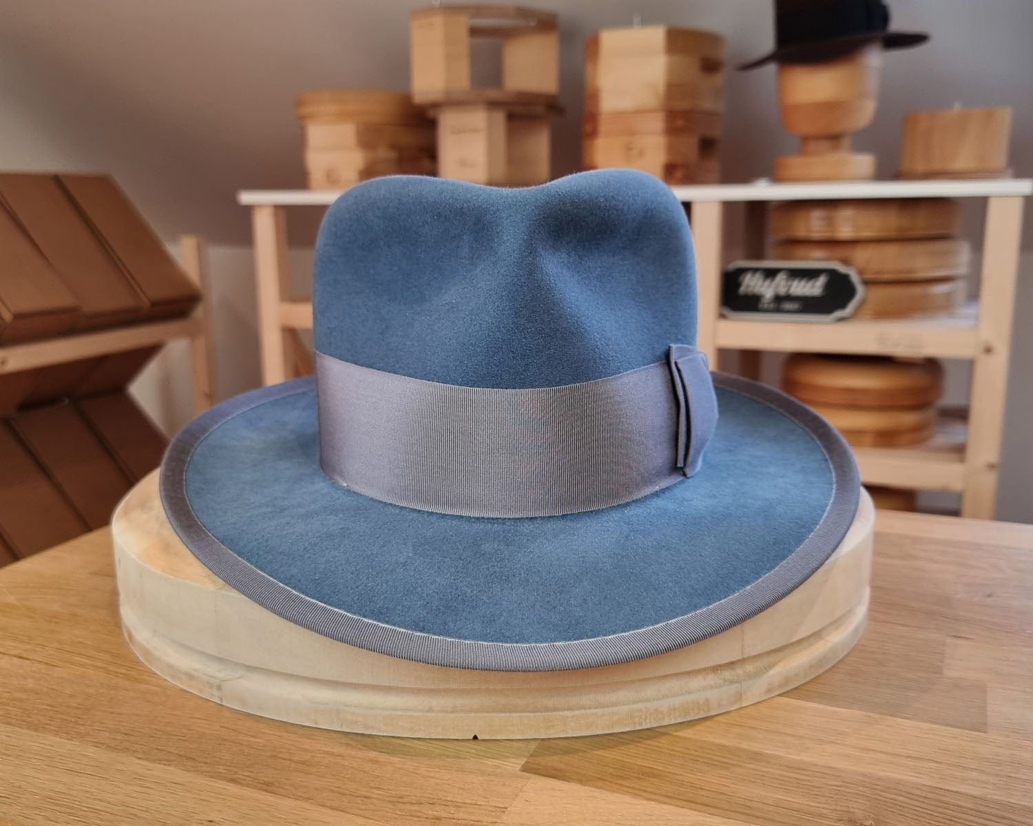 WHIPPET FEDORA | 100X NUTRIA | COBALT COLOR | SIZE 59, US 7 3/8