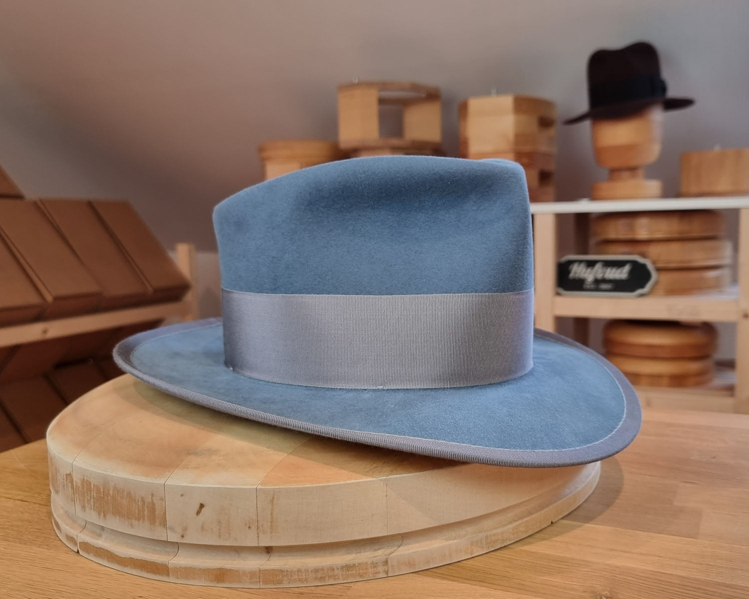 WHIPPET FEDORA | 100X NUTRIA | COBALT COLOR | SIZE 59, US 7 3/8