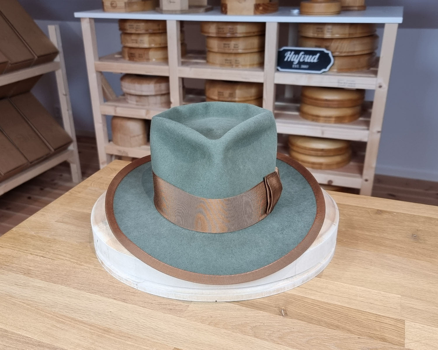 WHIPPET FEDORA | 50X BEAVER BLEND | SAGE COLOR | SIZE 58, US 7 1/4