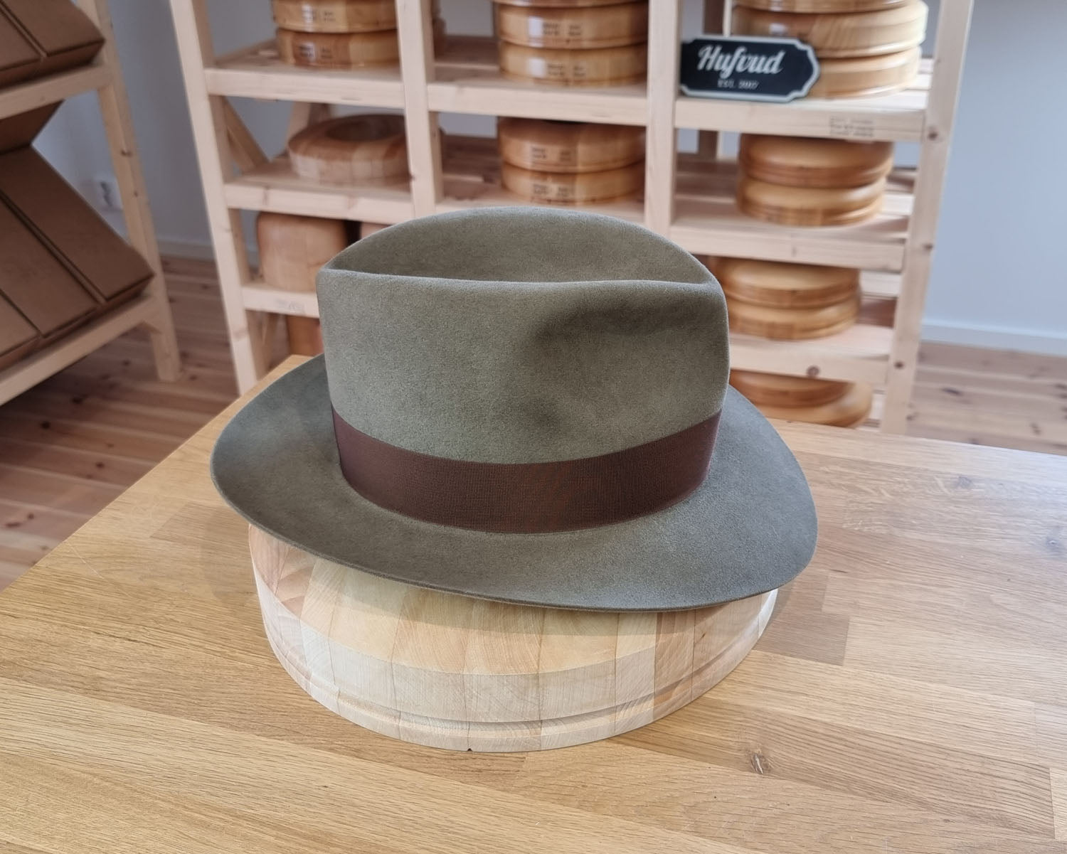 LEIFUR Adventure FEDORA | BEAVER FIFTY WESTERN FELT | PECAN COLOR | SIZE 59, US 7 3/8