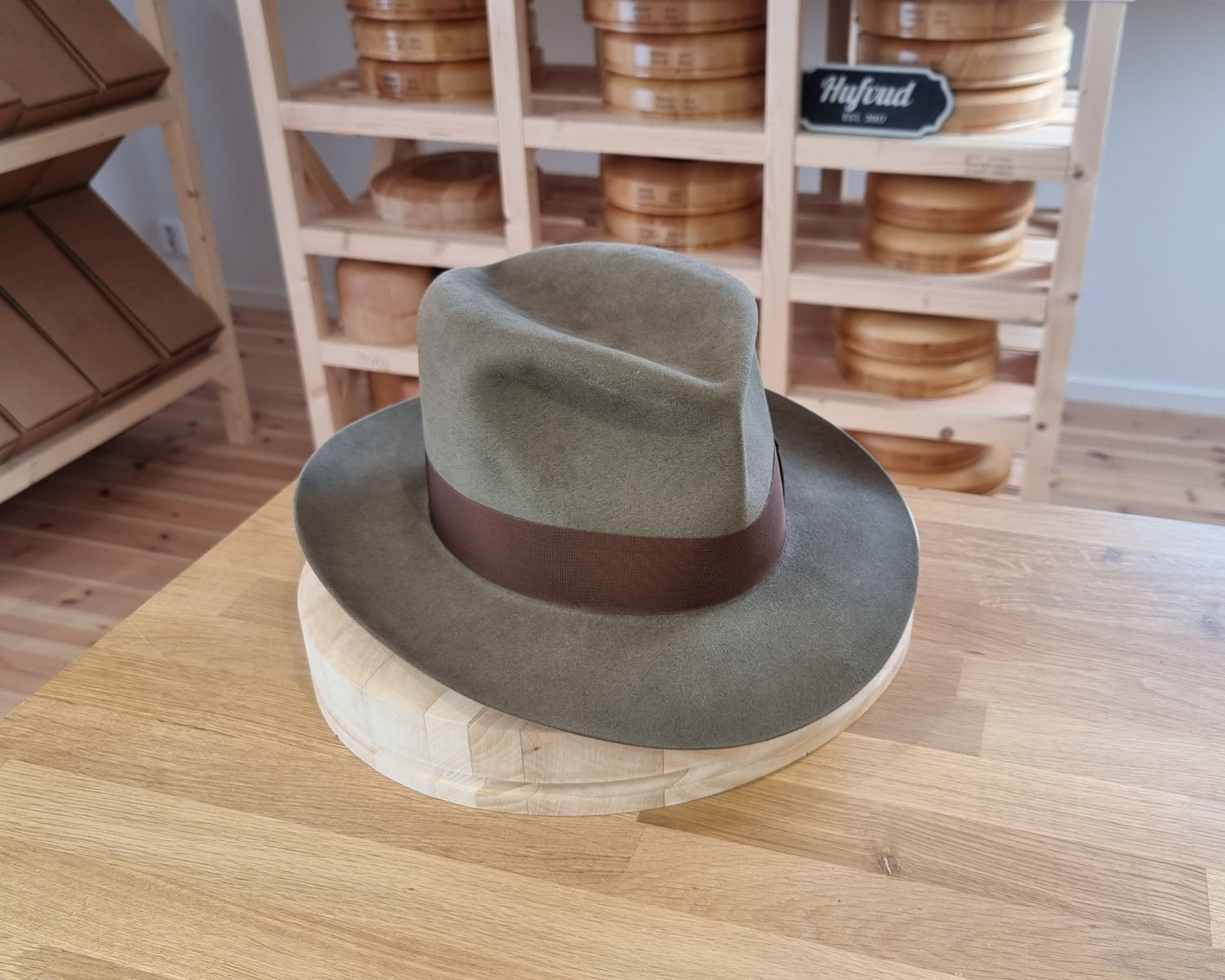 LEIFUR Adventure FEDORA | BEAVER FIFTY WESTERN FELT | PECAN COLOR | SIZE 59, US 7 3/8