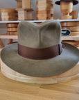 LEIFUR Adventure FEDORA | BEAVER FIFTY WESTERN FELT | PECAN COLOR | SIZE 59, US 7 3/8