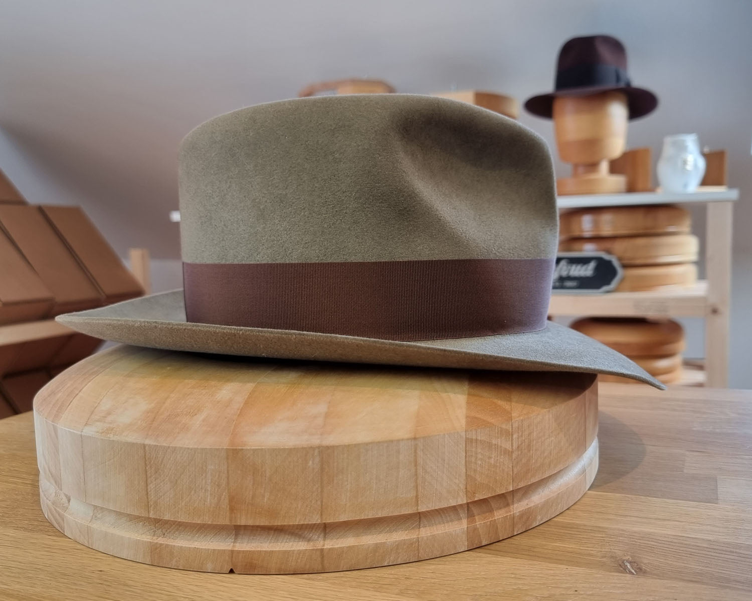 LEIFUR Adventure FEDORA | BEAVER FIFTY WESTERN FELT | PECAN COLOR | SIZE 59, US 7 3/8