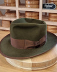 WHIPPET FEDORA | 100X BEAVER | MOSS GREEN COLOR | SIZE 58, US 7 1/4