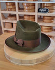 WHIPPET FEDORA | 100X BEAVER | MOSS GREEN COLOR | SIZE 58, US 7 1/4