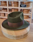 WHIPPET FEDORA | 100X BEAVER | MOSS GREEN COLOR | SIZE 58, US 7 1/4