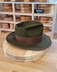 WHIPPET FEDORA | 100X BEAVER | MOSS GREEN COLOR | SIZE 58, US 7 1/4