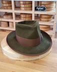 WHIPPET FEDORA | 100X BEAVER | MOSS GREEN COLOR | SIZE 58, US 7 1/4