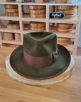 WHIPPET FEDORA | 100X BEAVER | MOSS GREEN COLOR | SIZE 58, US 7 1/4