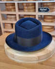 BOGART Maltese Falcon FEDORA | 100X NUTRIA | MIDNIGHT BLUE | SIZE 61, US 7 5/8