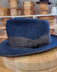 BOGART Maltese Falcon FEDORA | 100X NUTRIA | MIDNIGHT BLUE | SIZE 61, US 7 5/8