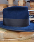 BOGART Maltese Falcon FEDORA | 100X NUTRIA | MIDNIGHT BLUE | SIZE 61, US 7 5/8